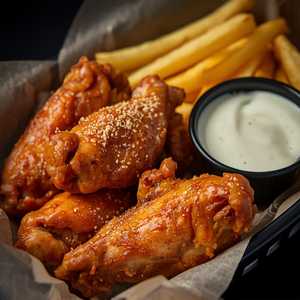 4 Party Wings & Fries*