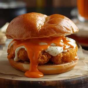 I Am Enthusiastic - Chik'n-Fried Mushroom Sandwich
