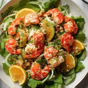 Lobster Salad with Avocado, Fennel, Citrus, Quinoa, and Mustard Tarragon Vinaigrette