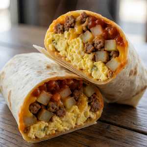 Breakfast Burrito (Meat or Vegetarian)