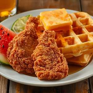 Chicken 'N' Watermelon 'N' Waffles