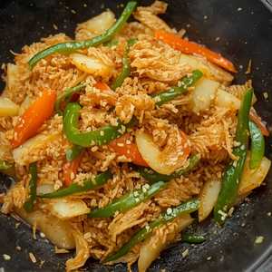 Stir-Fried Green Pepper w/ Shredded Potatoes