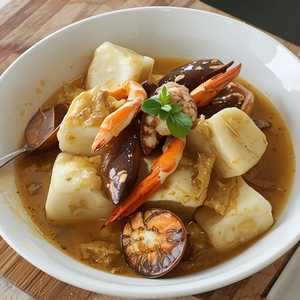 Crab Seafood Braised Snaked Gourd