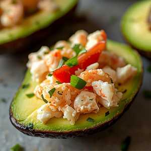 Half Avocado with Dungeness Crab