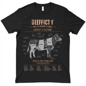 Beef Cuts Cow Map T-Shirt