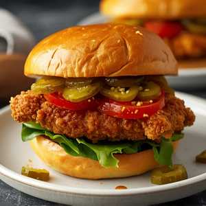 Hot Honey Crispy Chicken Stacker