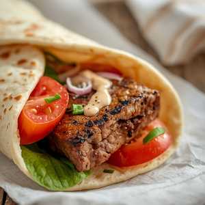 Beef Kafta Kabab Wrap
