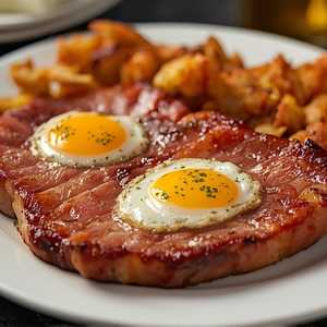 Ham Steak & Eggs