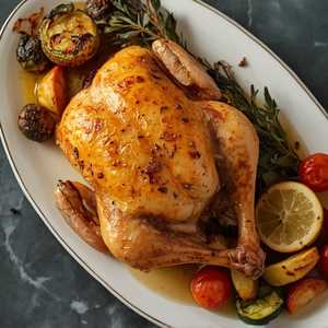 beer brined half chicken