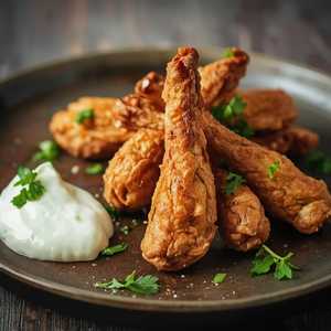 Hot Fried Frog Legs with Cardamom Crème Fraîche