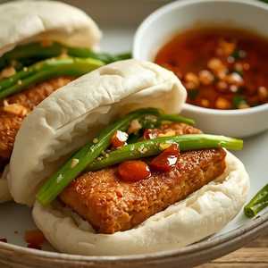 Crispy Marinated Tofu Buns