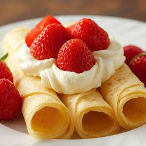 Strawberry Vanilla Crepes