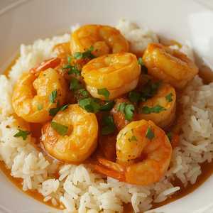 Bay Shrimp Curry, Rice