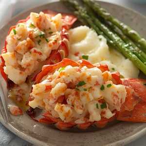 Blue Crab Stuffed Lobster Tails