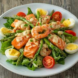 Salmon and Shrimp Louie