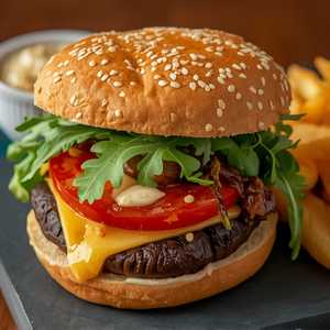 Mushroom Juicy Lucy Sandwich