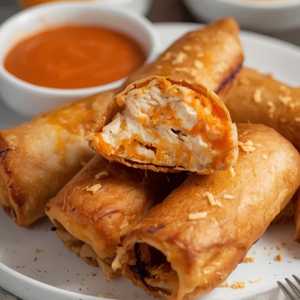 Buffalo Chicken Egg Rolls