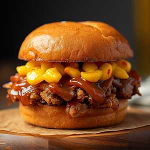 Macaroni & BBQ Pork Sandwich