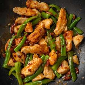 Stirfried Chicken In Black Bean And Pepper Sauce 豉椒炒鸡柳