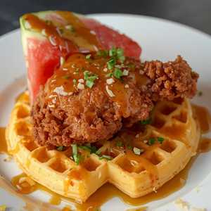 Chicken 'n' Watermelon 'n' Waffles