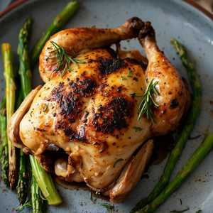 1/2 Spit Roasted Rosemary and Garlic Chicken, or BBQ Chicken