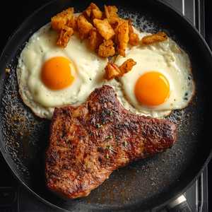 3/4 LB. T-BONE STEAK & EGGS
