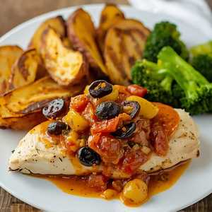 Roasted Chicken Puttanesca