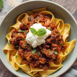 Slow Braised Spiced Lamb Bolognese
