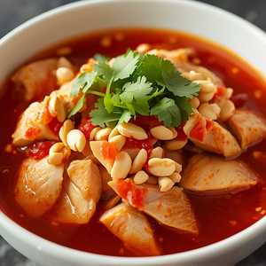 Steamed Chicken W. Chili Sauce (cold Dishes)/spicy
