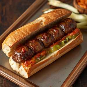 Merguez Sausage Sandwich