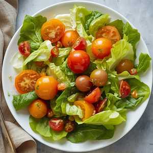 Field Greens, Butter Leaf Lettuce, Heirloom Tomatoes with Parmesan Vinaigrette