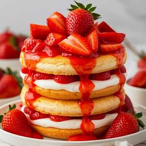Homemade Whipped Sweet Cream Strawberry Shortcake