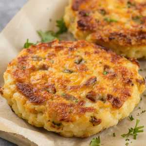 Andouille Sausage & Gouda Studded Grit Cakes