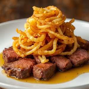Prime Ribeye With Truffle Butter & Crispy Onion
