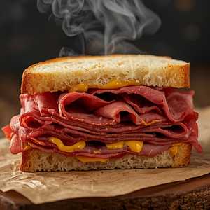 Hot Pastrami Sandwich