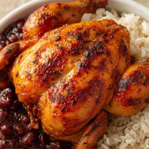 1/4 Chicken (with rice & beans)