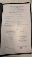 Joe's Stone Crab Menu Photo 4
