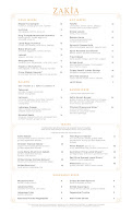 Zakia Modern Lebanese Restaurant Menu Photo 2