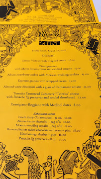 Zuni Café Menu Photo 3