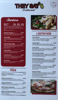 They Say Restaurant Menu Photo 4
