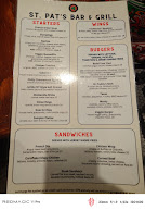 St. Pat's Bar & Grill NYC Menu Photo 1