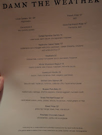 Damn the Weather Menu Photo 2