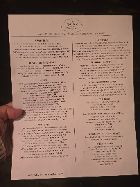 The Walrus and the Carpenter Menu Photo 4