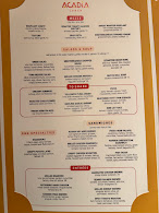 Acadia Menu Photo 1