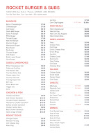 Rocket Burger & Subs Menu Photo 3