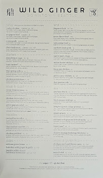 Wild Ginger Downtown Seattle Menu Photo 2