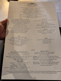 TABLE No. 2 Restaurant Menu Photo 1