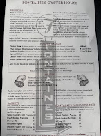 Fontaine's Oyster House Menu Photo 1