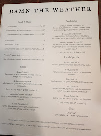 Damn the Weather Menu Photo 5