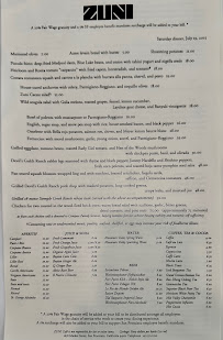 Zuni Café Menu Photo 4